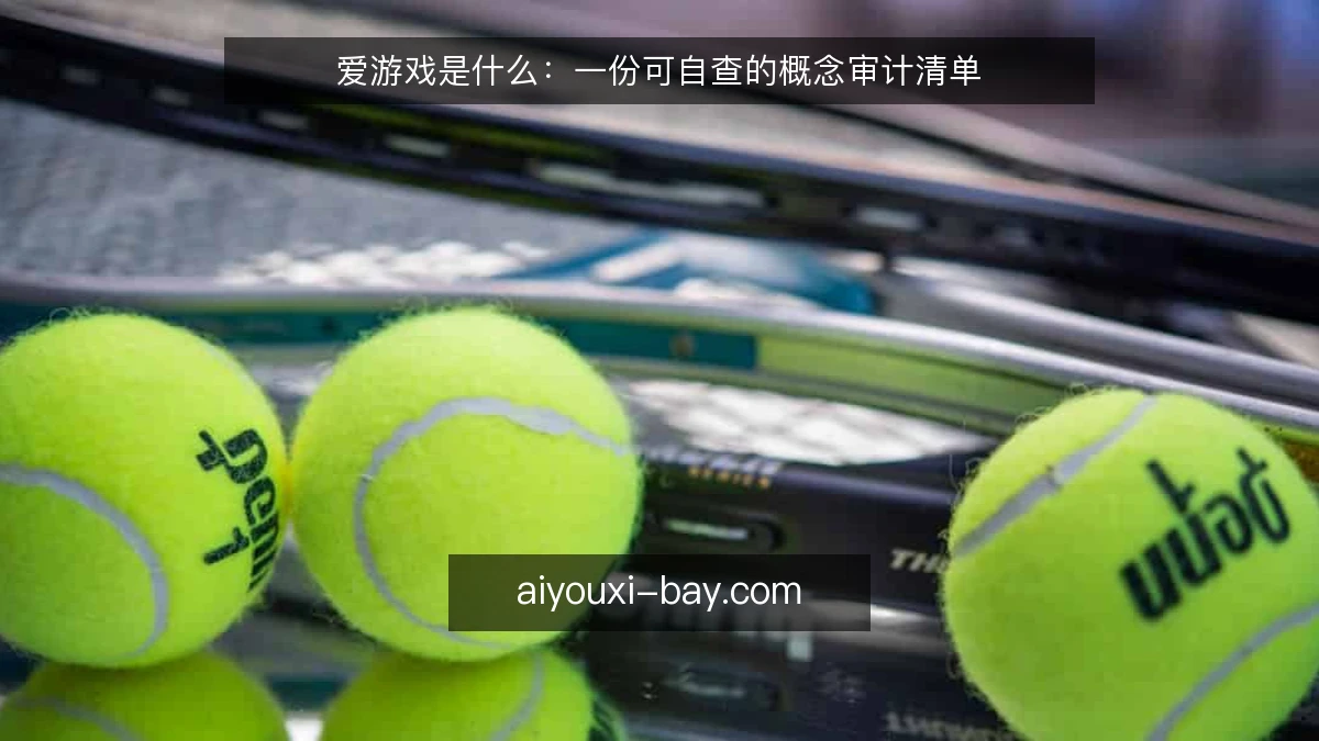 爱游戏是什么：一份可自查的概念审计清单